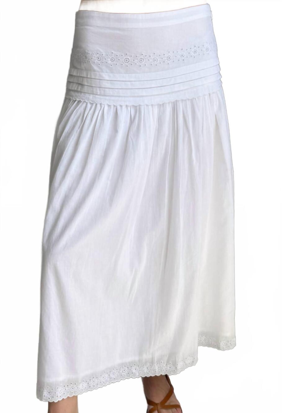 NEW CIAO LUCIA irati midi skirt in white